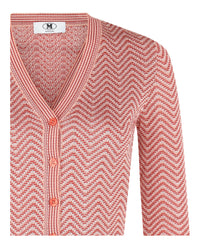M Missoni Womens Cropped Chevron Patterned Cardigan