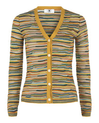 M Missoni Womens Fitted Striped Cardigan