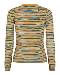 M Missoni Womens Fitted Striped Cardigan
