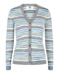 M Missoni Womens Fitted Striped Cardigan