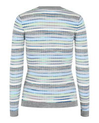 M Missoni Womens Fitted Striped Cardigan