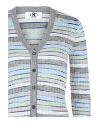 M Missoni Womens Fitted Striped Cardigan