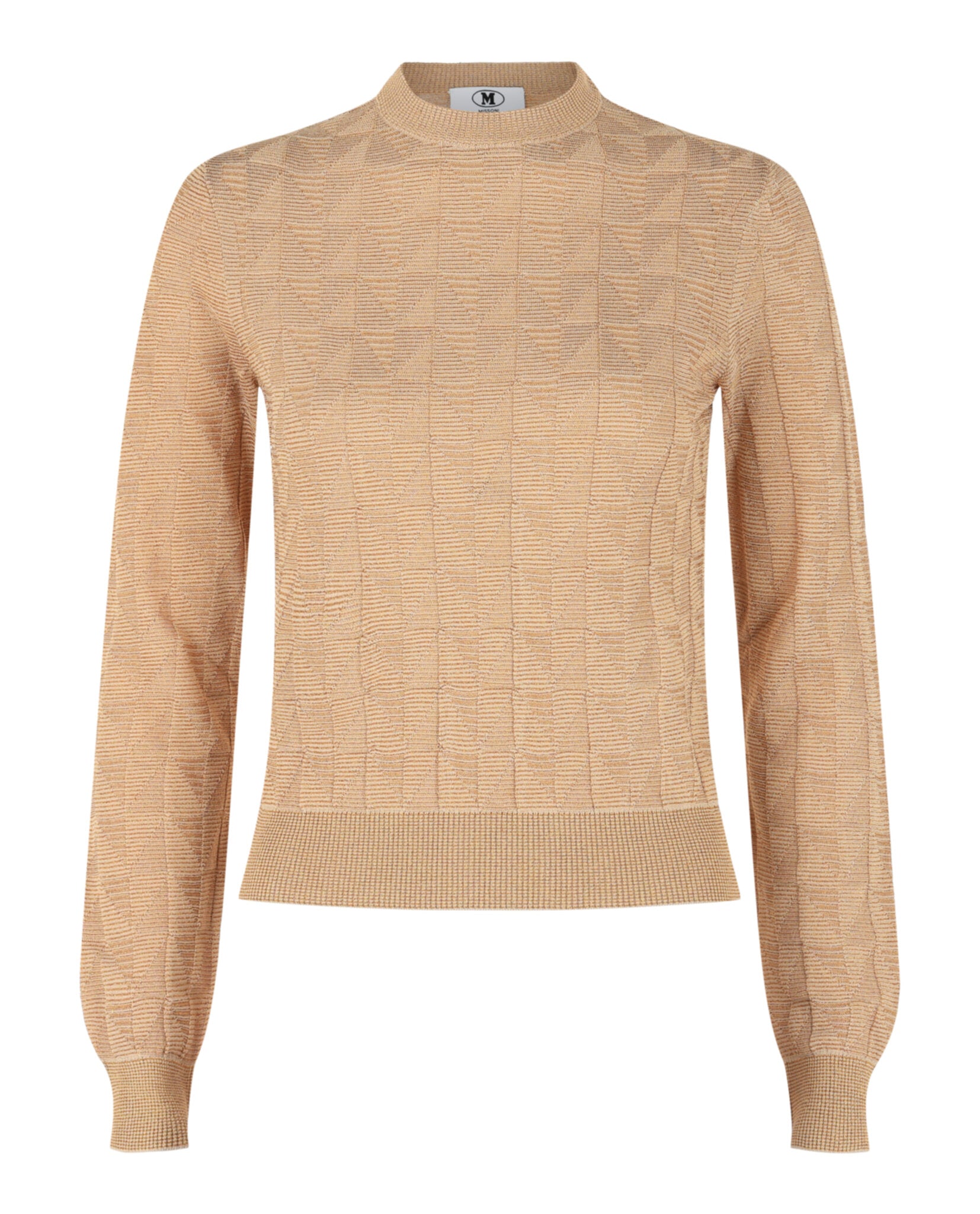 M Missoni Womens Patterned Lamé Crewneck Sweater