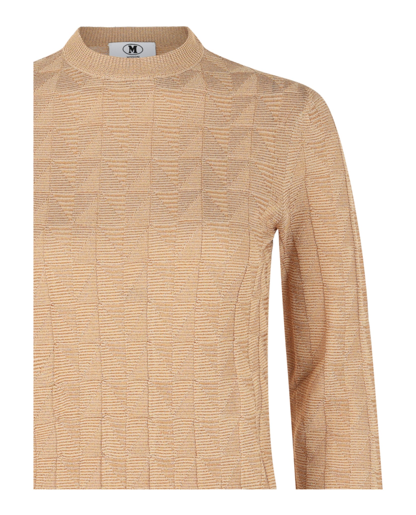 M Missoni Womens Patterned Lamé Crewneck Sweater
