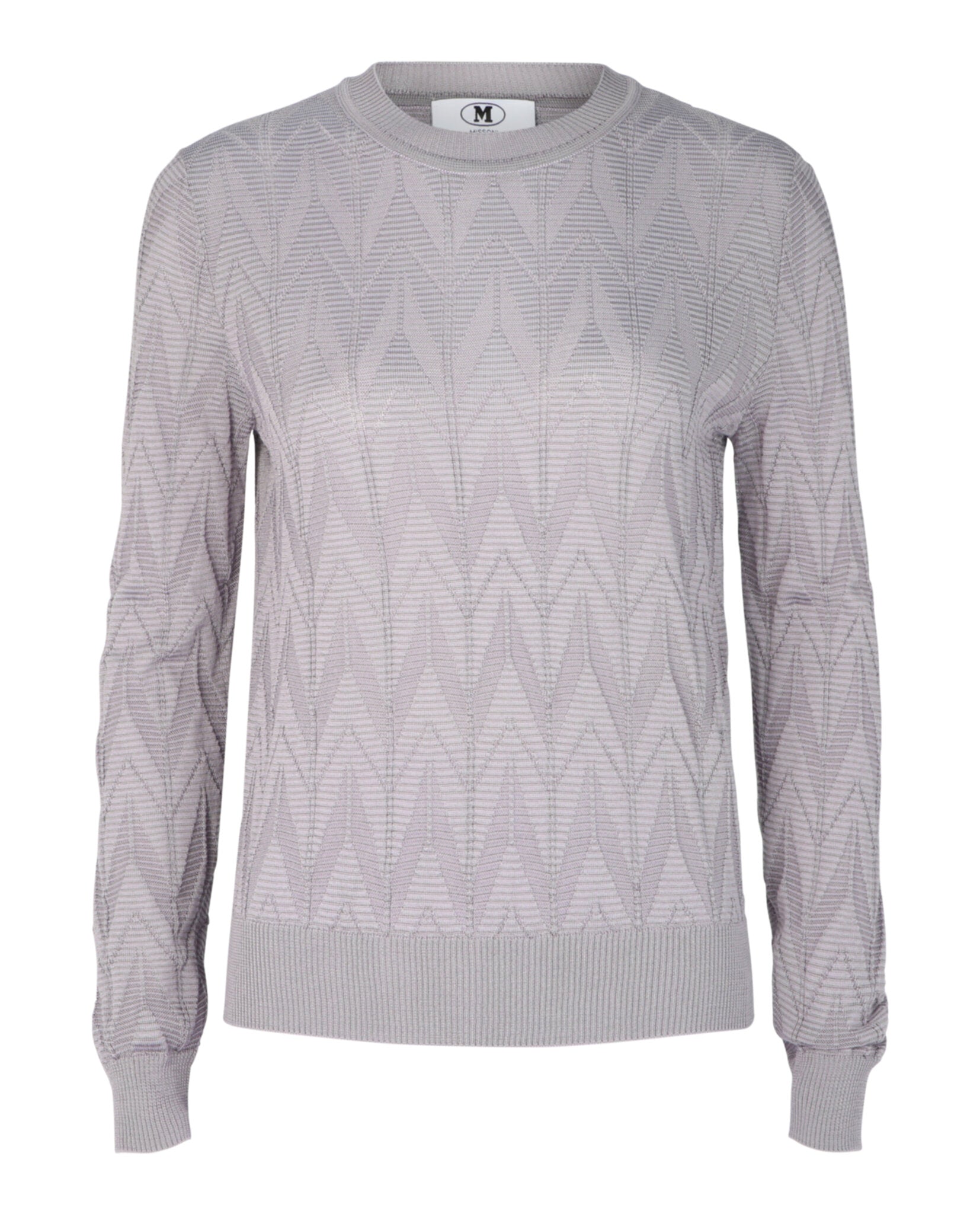 M Missoni Womens Zigzag Crewneck Sweater