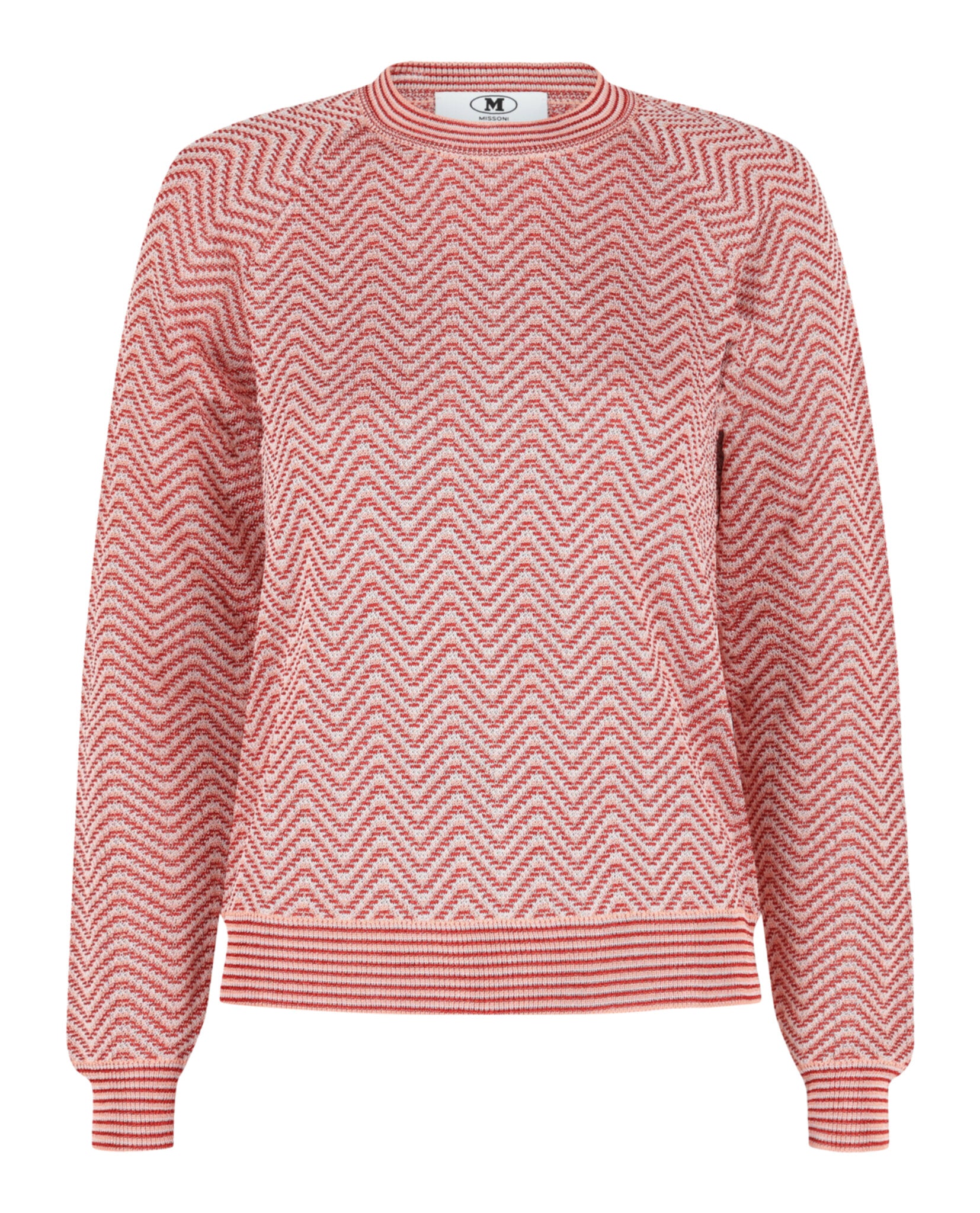 M Missoni Womens Zig Zag Crewneck Sweater