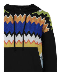 M Missoni Womens Metallic Chevron Hoodie