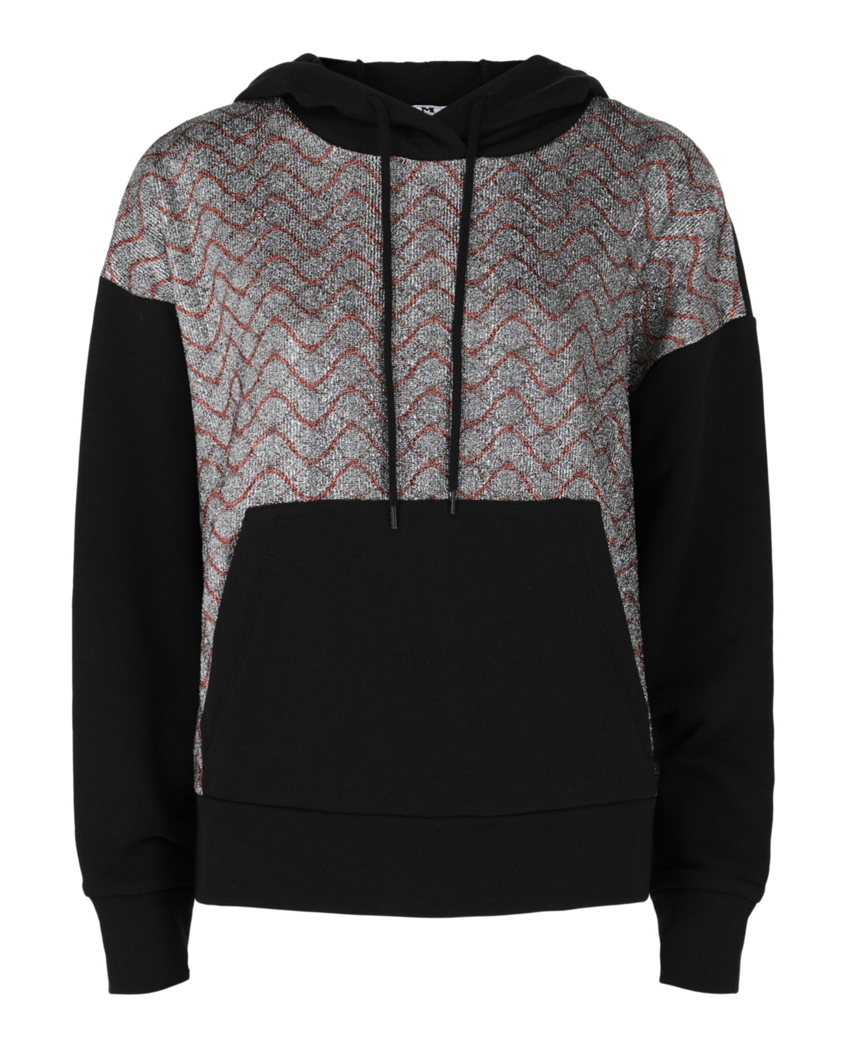 M Missoni Womens Metallic Wavy Print Hoodie
