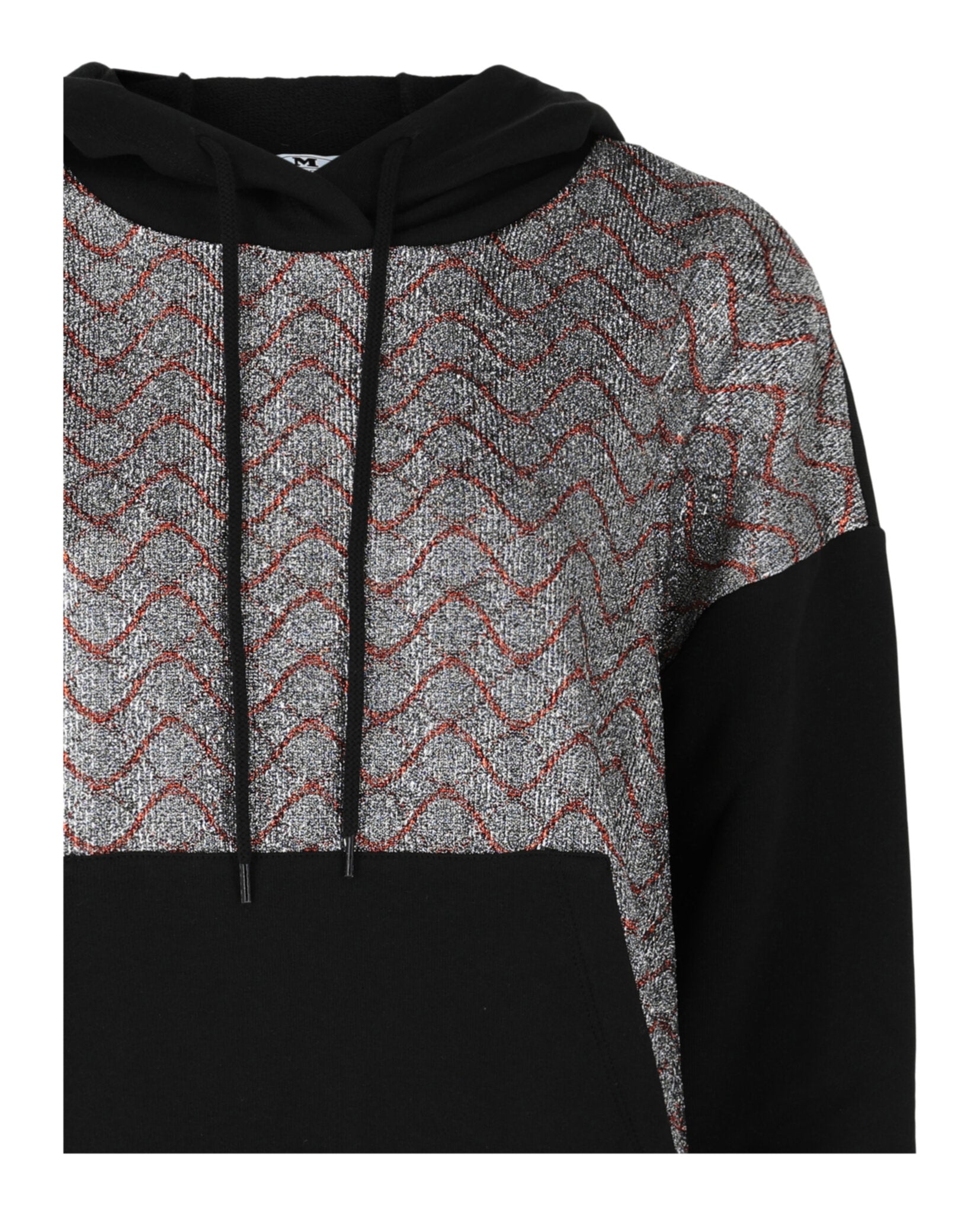 M Missoni Womens Metallic Wavy Print Hoodie