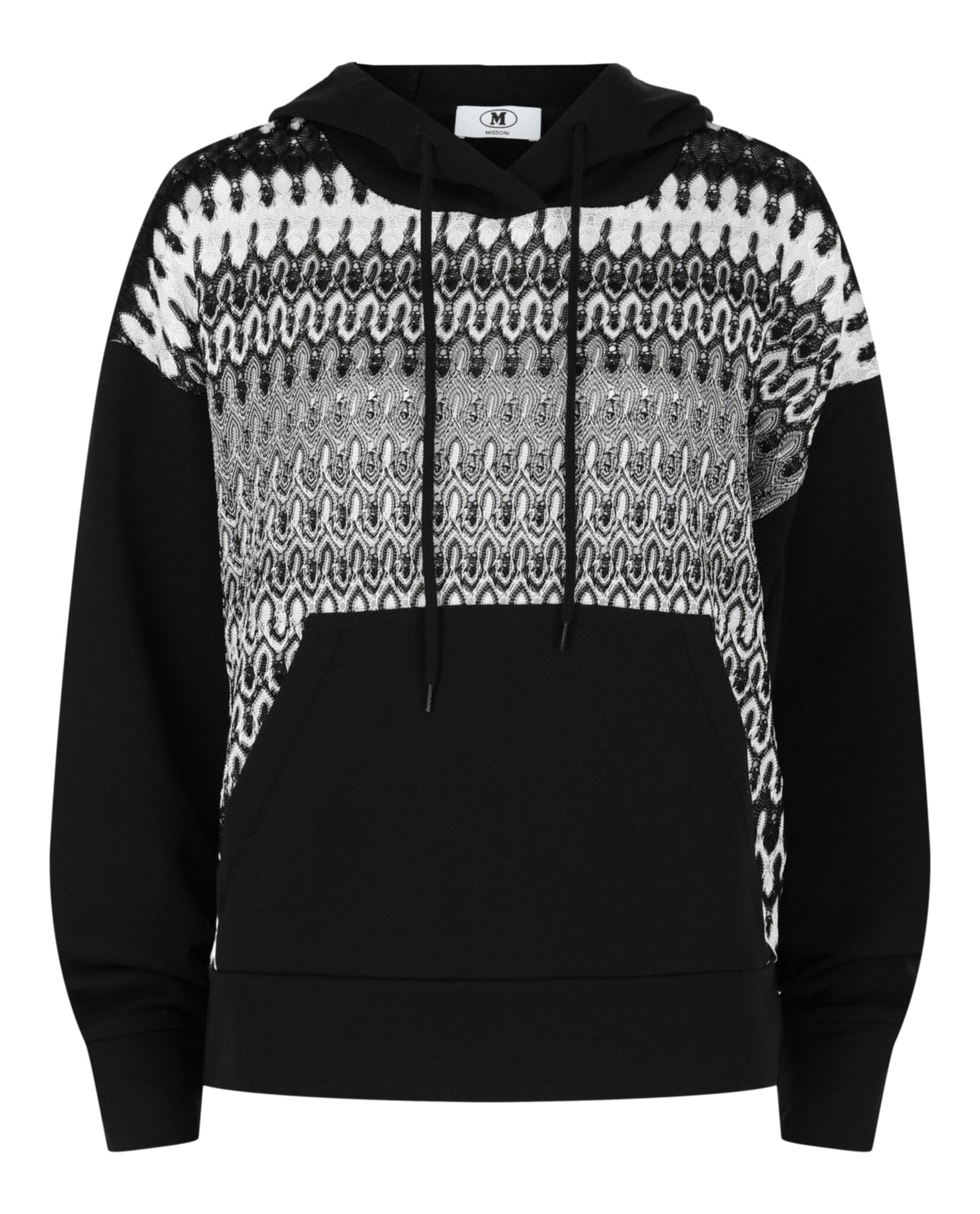 M Missoni Womens Embroidered Mesh Hoodie