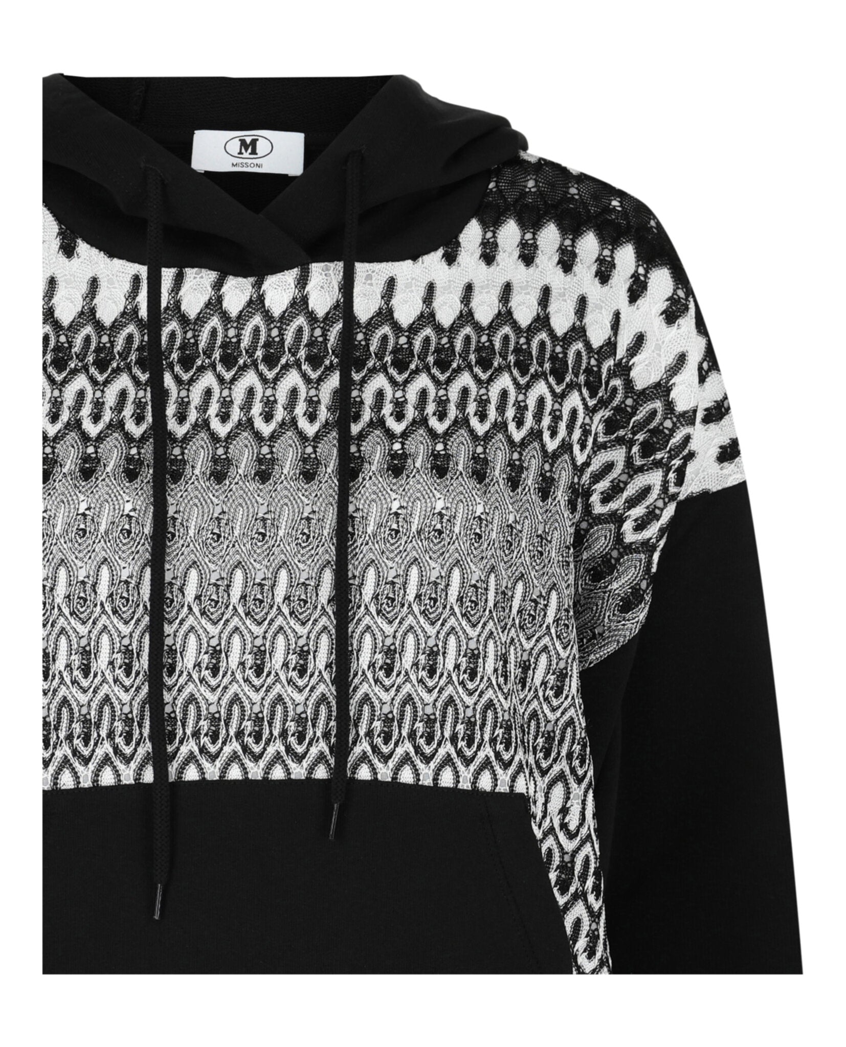 M Missoni Womens Embroidered Mesh Hoodie