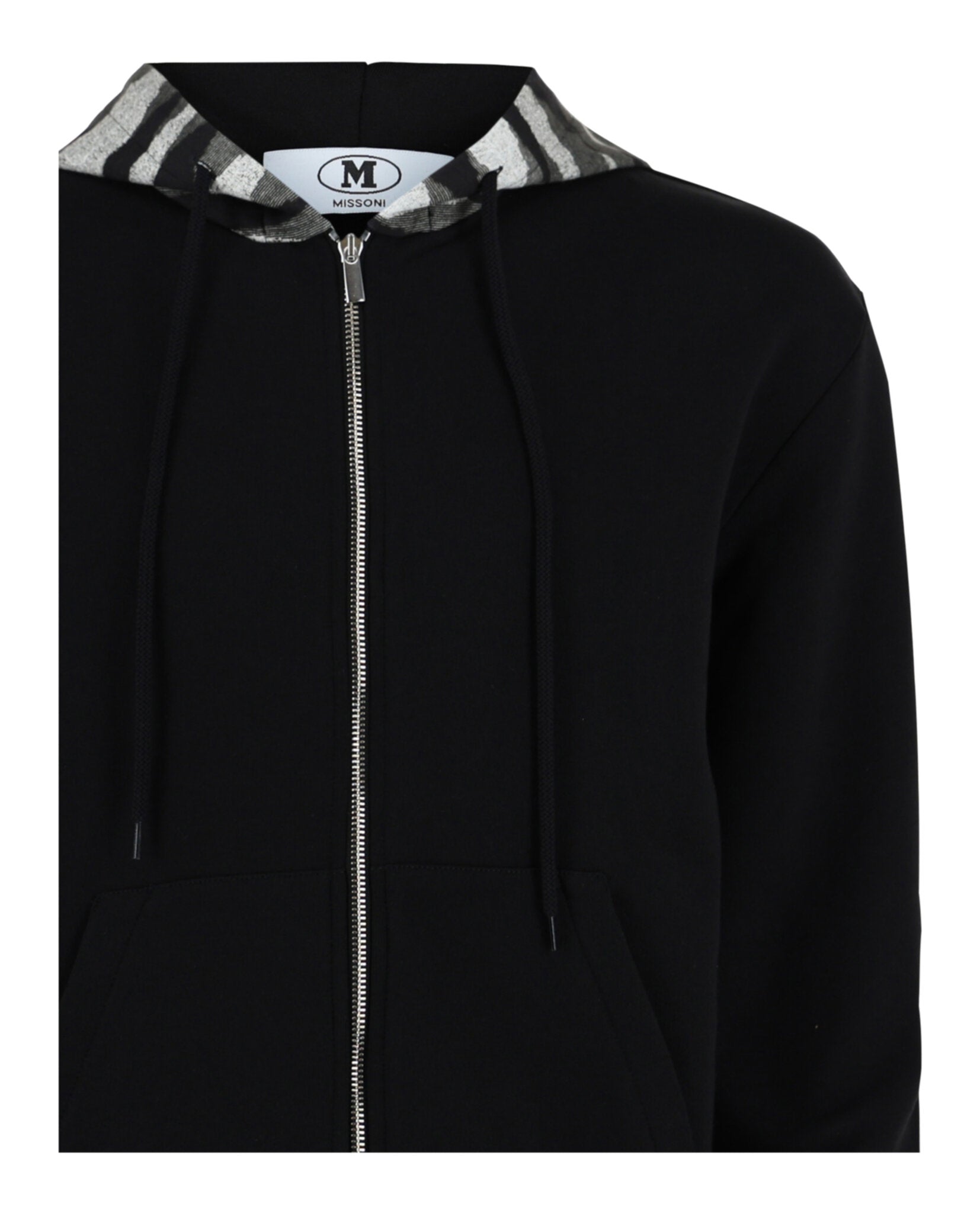 M Missoni Mens Zig Zag Print Zip Up Hoodie