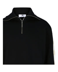 M Missoni Mens Zig Zag Stripe Quarter-Zip Sweatershirt