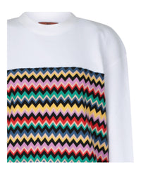 M Missoni Womens ZigZag Graphic Cotton Sweatshirt