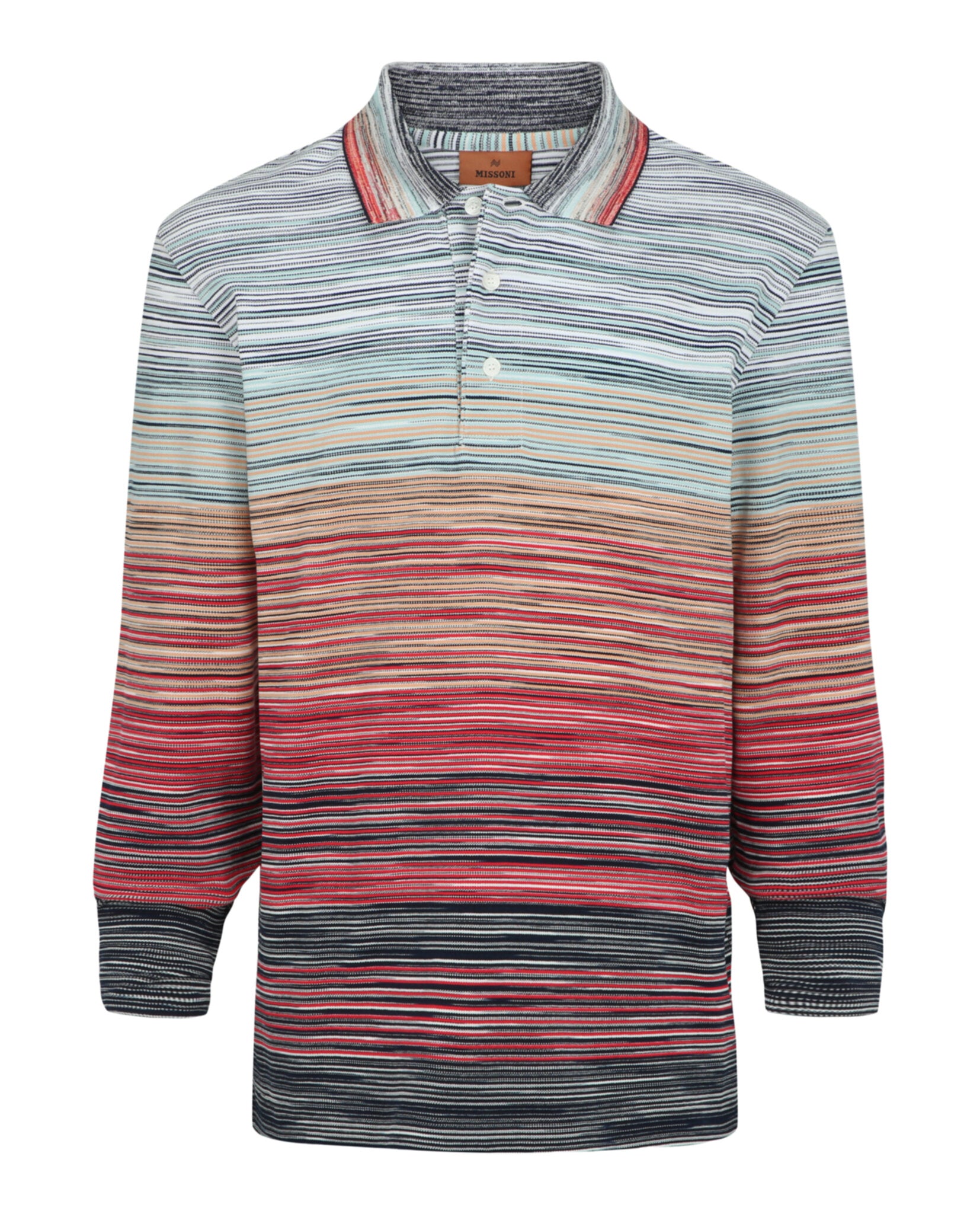 M Missoni M Missoni Mens Zig Zag Long Sleeve Polo