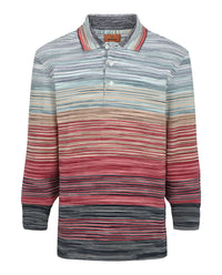 M Missoni M Missoni Mens Zig Zag Long Sleeve Polo