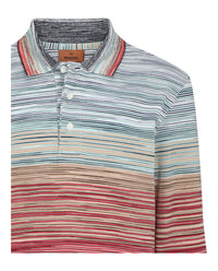 M Missoni M Missoni Mens Zig Zag Long Sleeve Polo