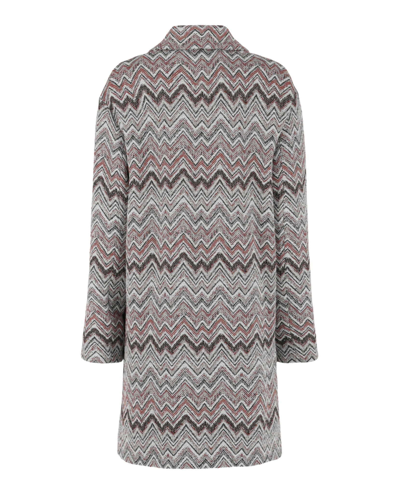 M Missoni Womens Tweed Chevron-Pattern Coat