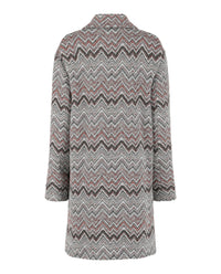 M Missoni Womens Tweed Chevron-Pattern Coat