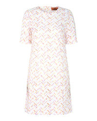 M Missoni Womens Embroidered Zig-Zag Mini Dress
