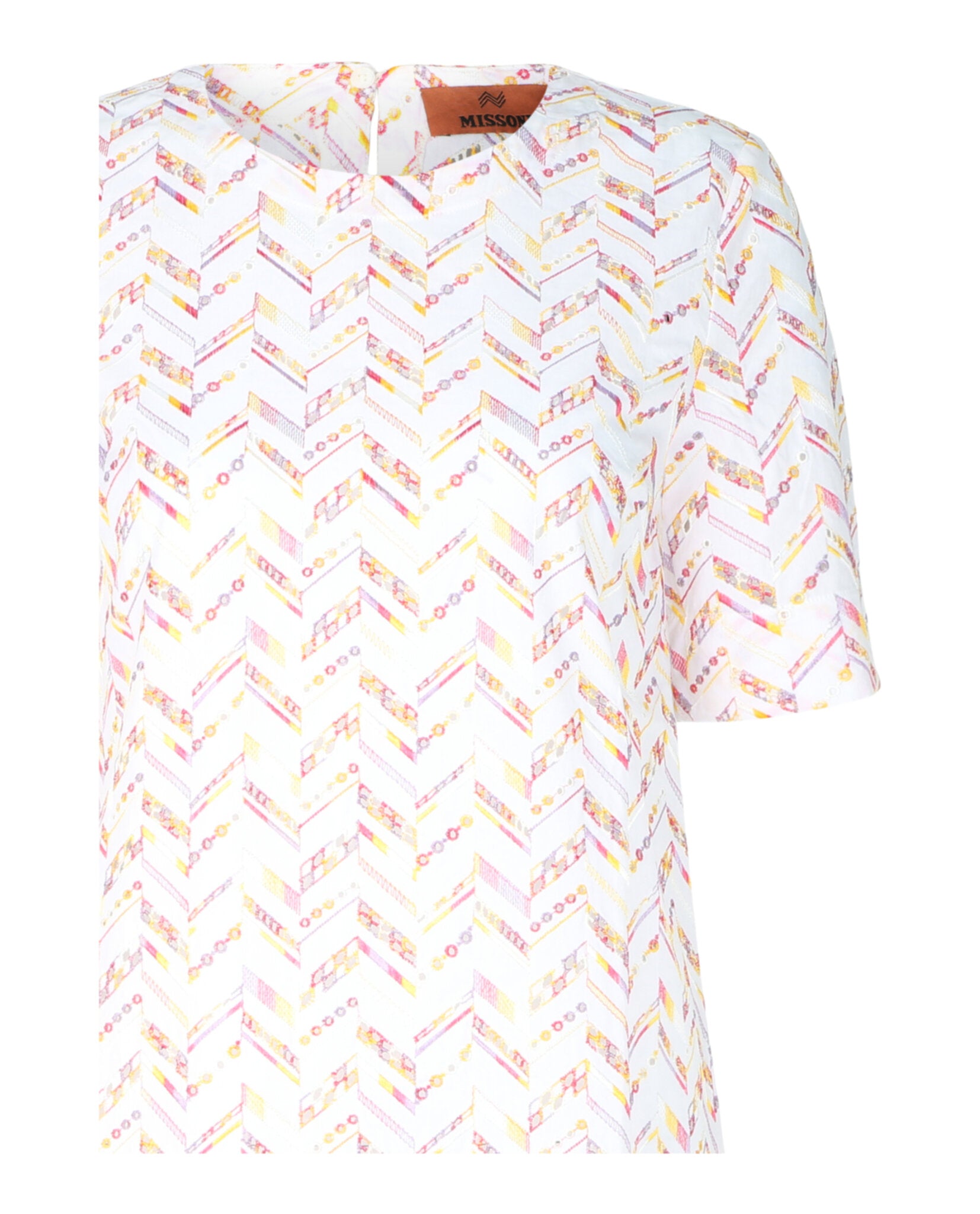 M Missoni Womens Embroidered Zig-Zag Mini Dress