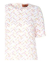 M Missoni Womens Embroidered Zig-Zag Mini Dress