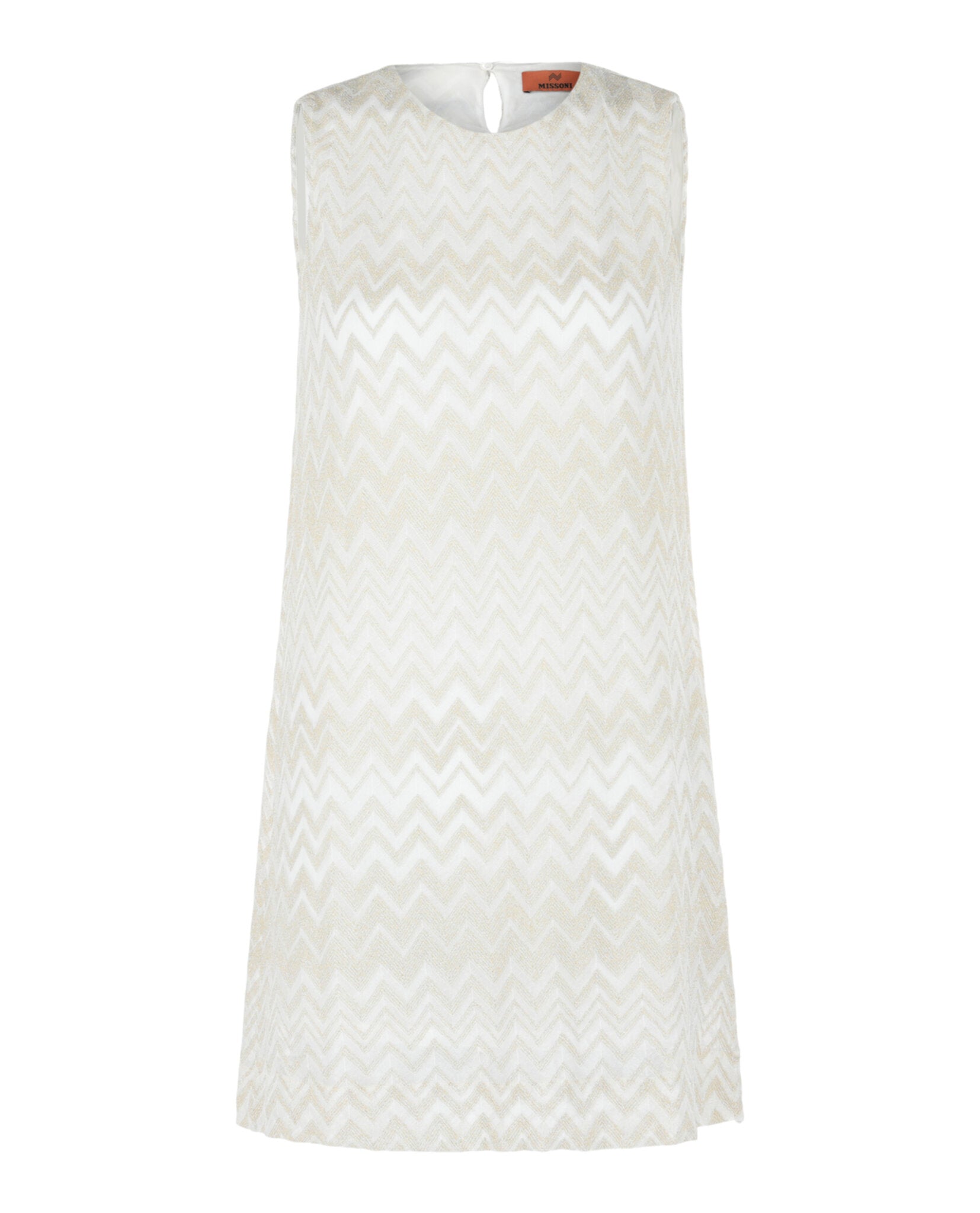 M Missoni Womens Metallic Zigzag Print Shift Dress