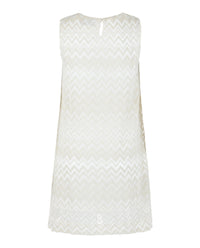 M Missoni Womens Metallic Zigzag Print Shift Dress