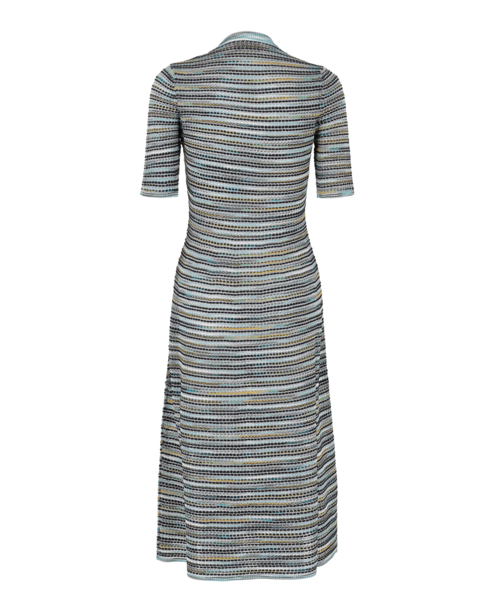 M Missoni Womens Striped Crochet Midi Dress