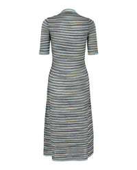 M Missoni Womens Striped Crochet Midi Dress
