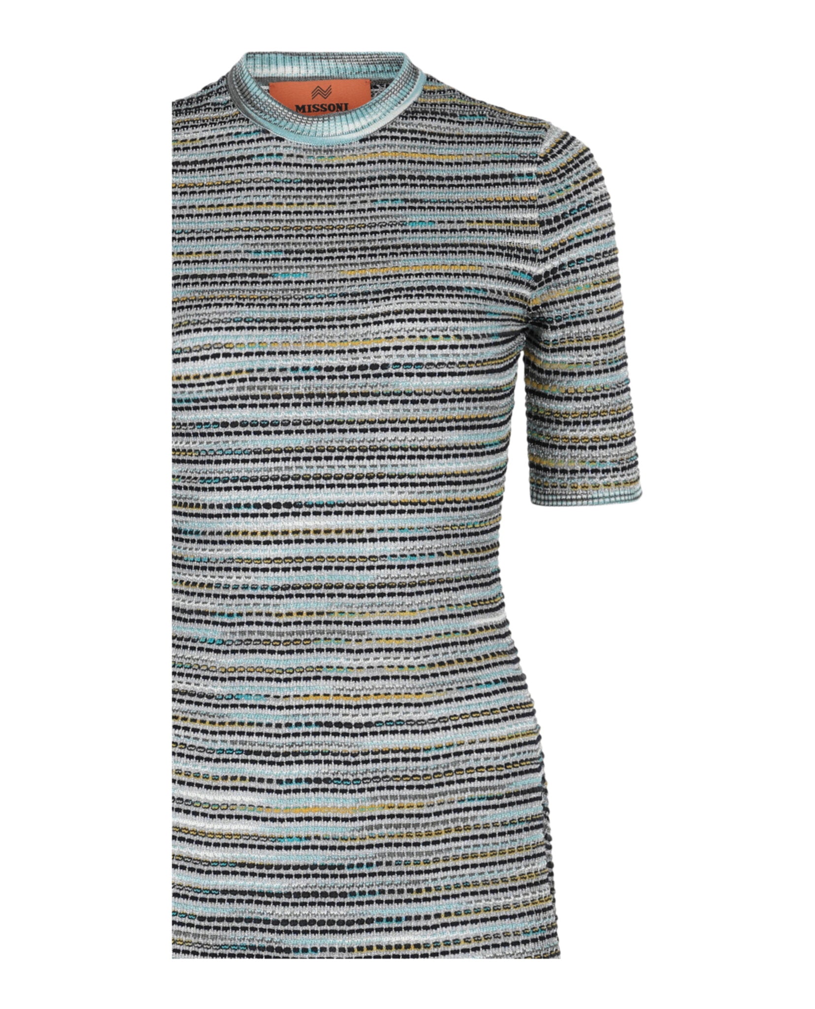 M Missoni Womens Striped Crochet Midi Dress