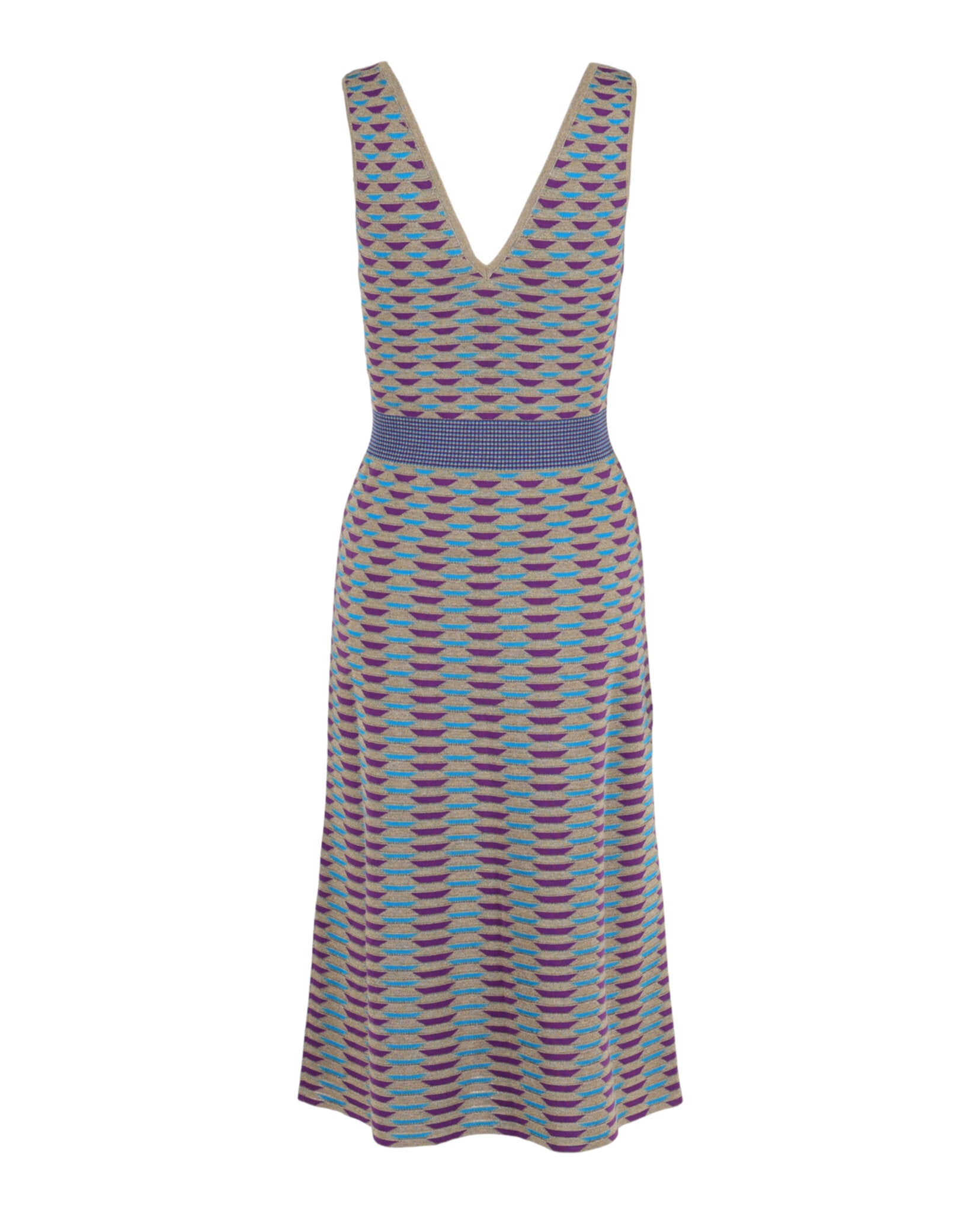 M Missoni Womens Patterned Lamé Midi Dress