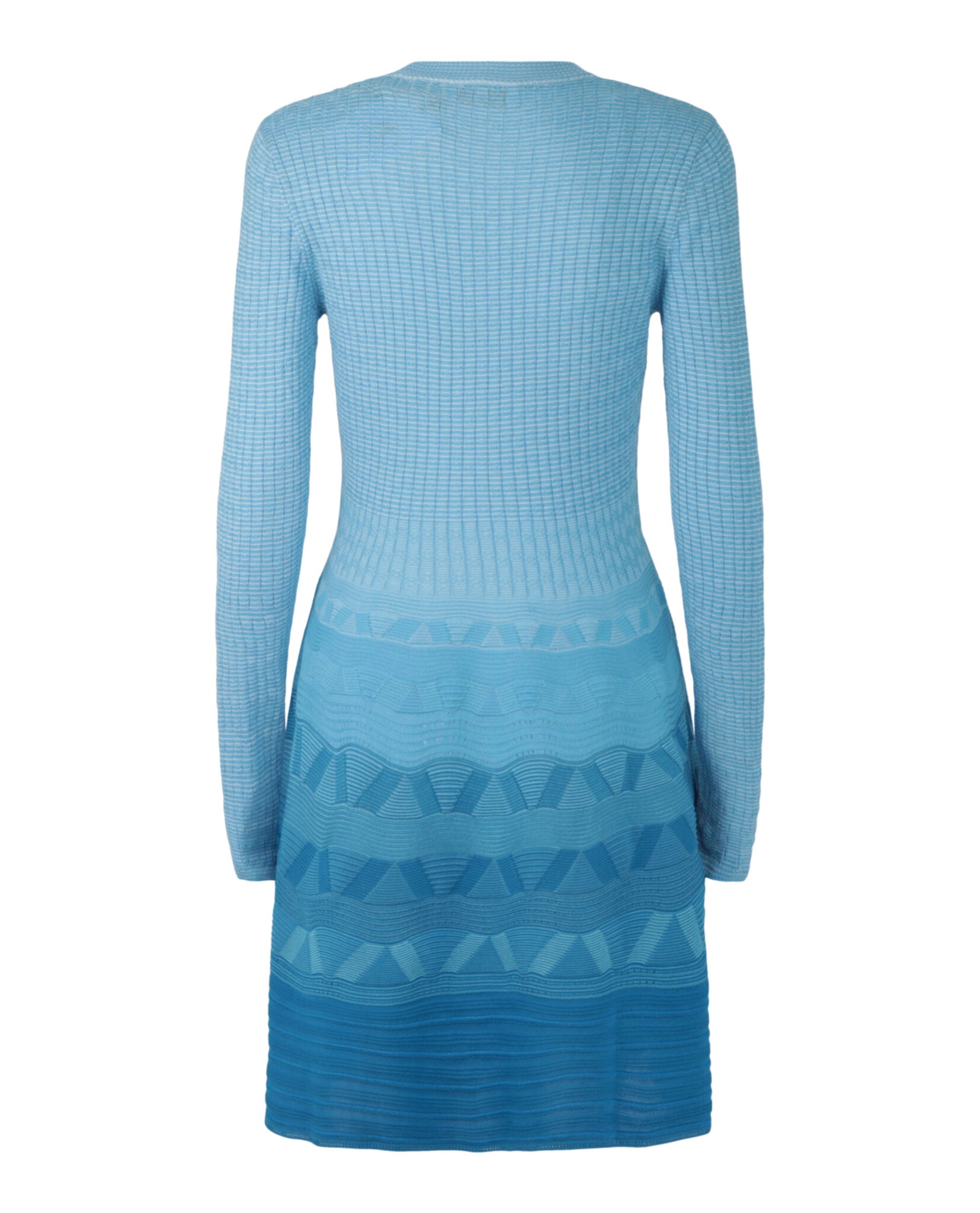 M Missoni Womens Wave-Pattern Long Sleeve Dress