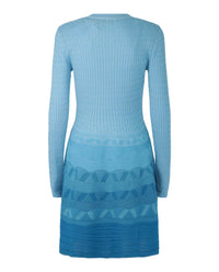 M Missoni Womens Wave-Pattern Long Sleeve Dress