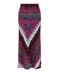 M Missoni Womens Chevron Print Midi Skirt