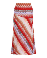 M Missoni Womens Chevron Midi Skirt