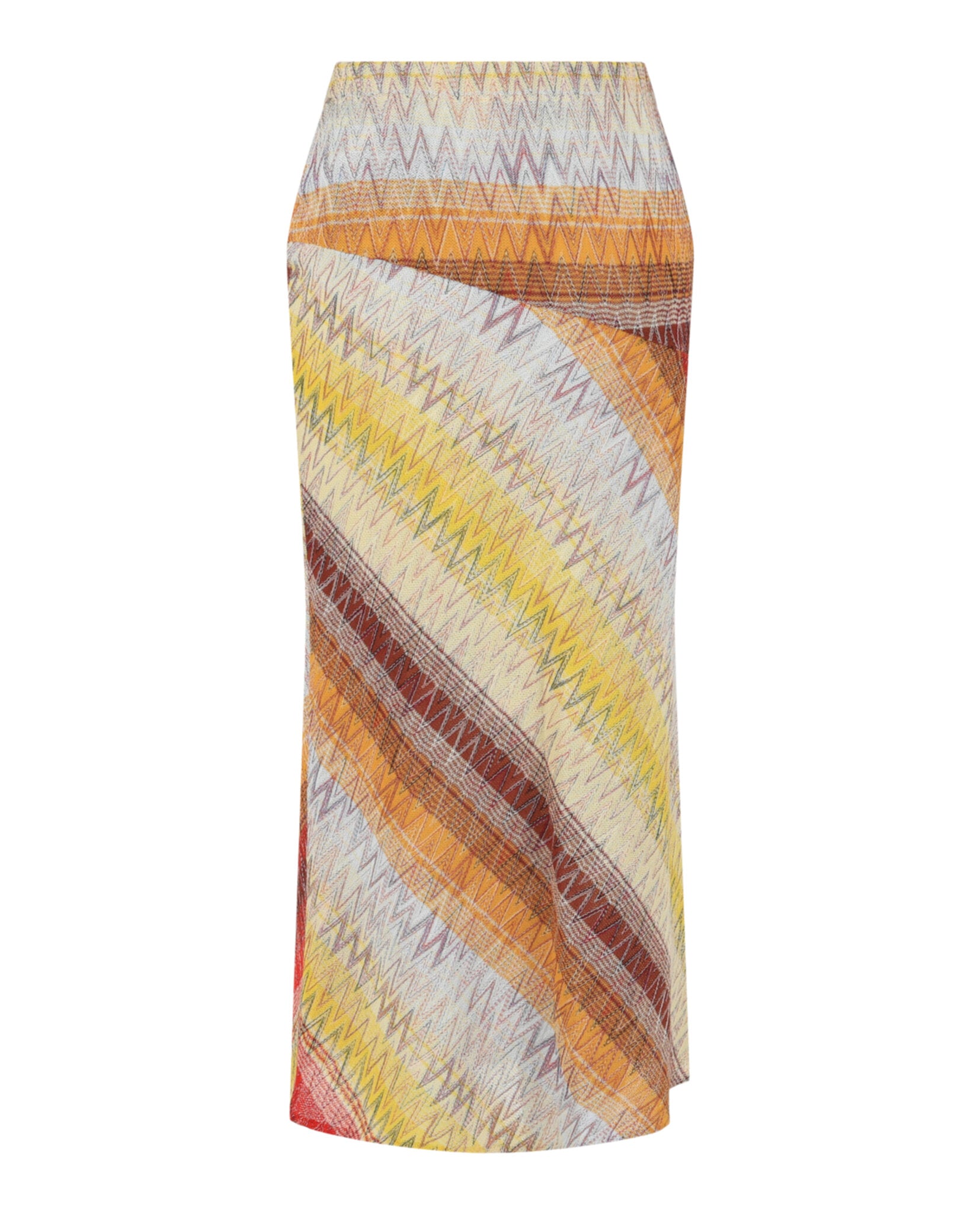 M Missoni Womens Chevron Print Midi Skirt