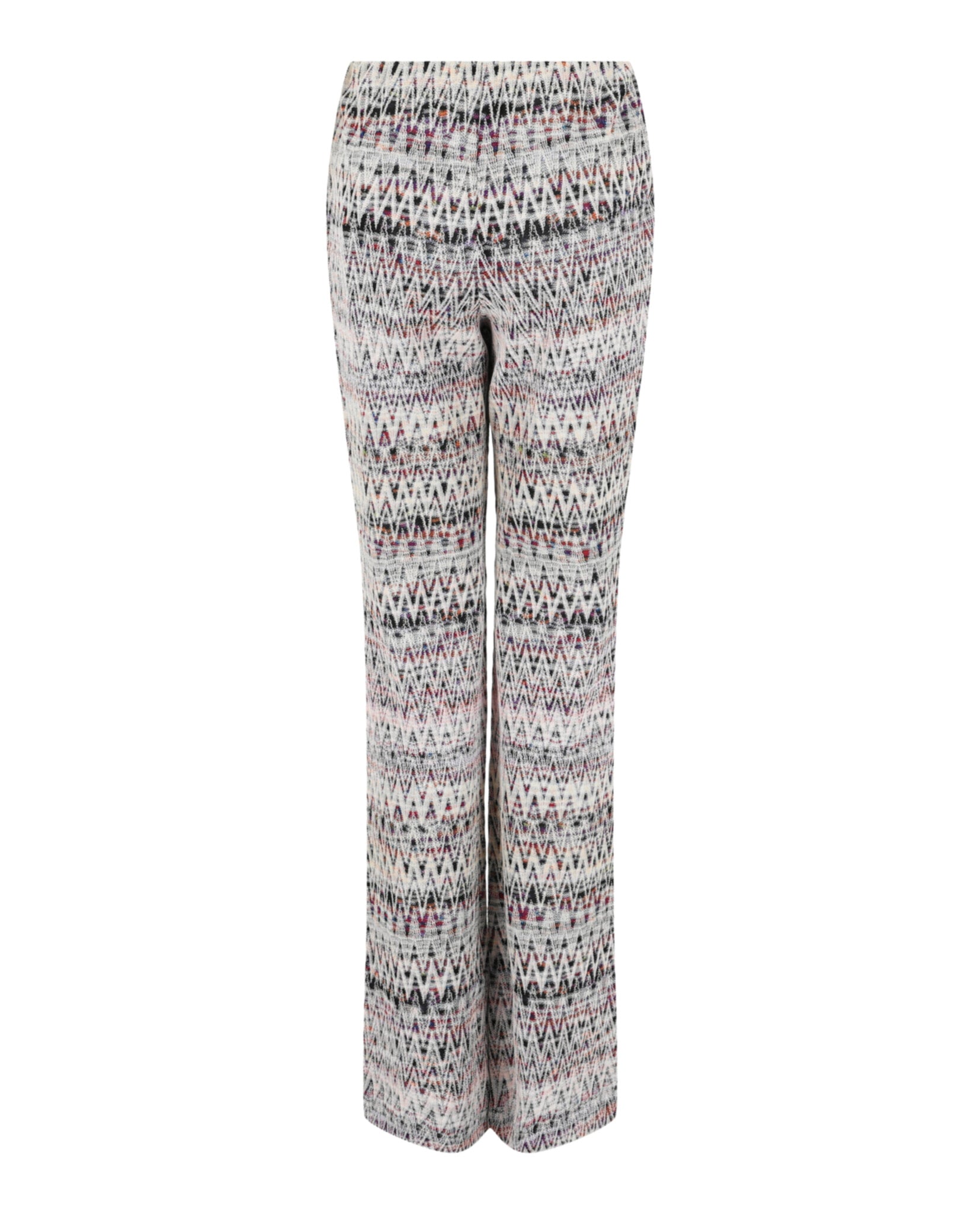 M Missoni Womens Zig Zag Patterned Flared-Leg Pants