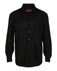 M Missoni Mens Chevron-Pattern Long-Sleeved Shirt