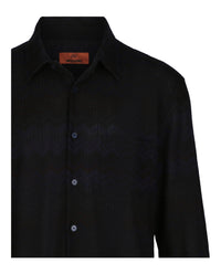 M Missoni Mens Chevron-Pattern Long-Sleeved Shirt