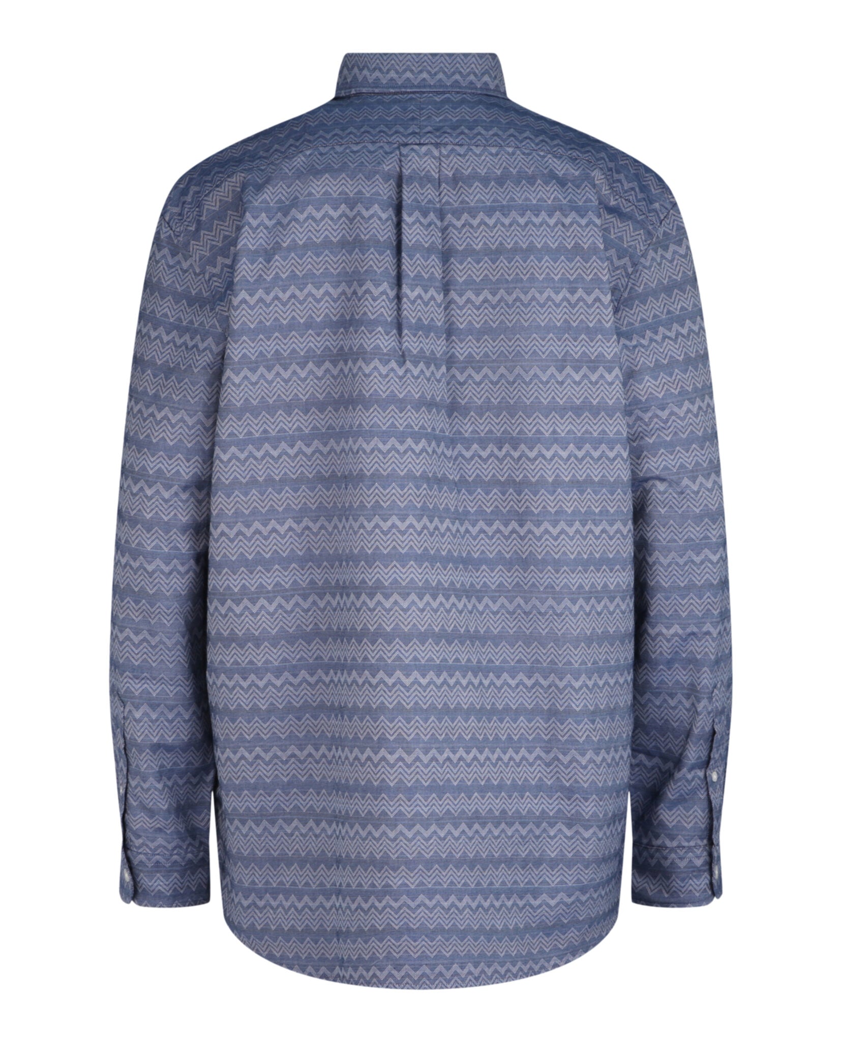 M Missoni Mens Chevron-Pattern Long-Sleeve Button-Down Shirt