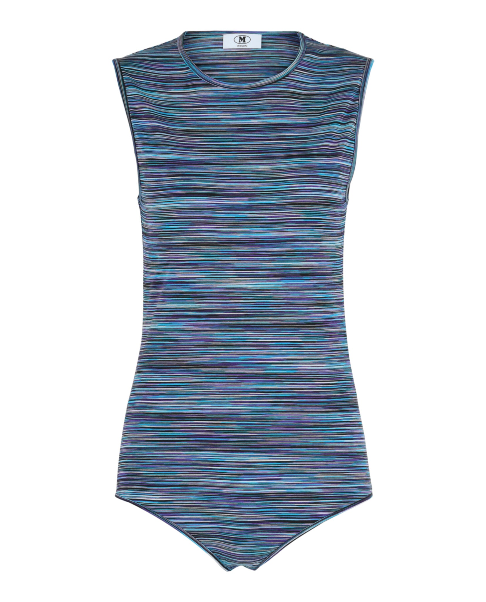 M Missoni Womens Striped Sleeveless Bodysuit