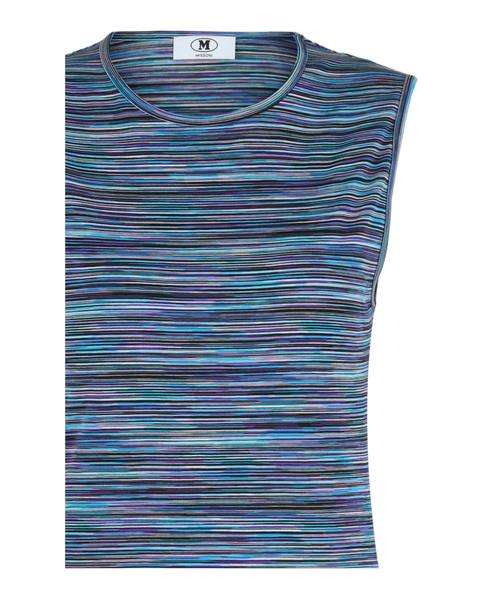 M Missoni Womens Striped Sleeveless Bodysuit