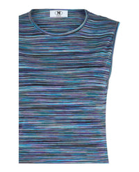 M Missoni Womens Striped Sleeveless Bodysuit