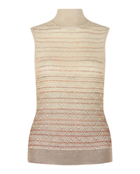 M Missoni Womens Ombre Zig Zag High-Neck Top