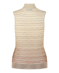 M Missoni Womens Ombre Zig Zag High-Neck Top