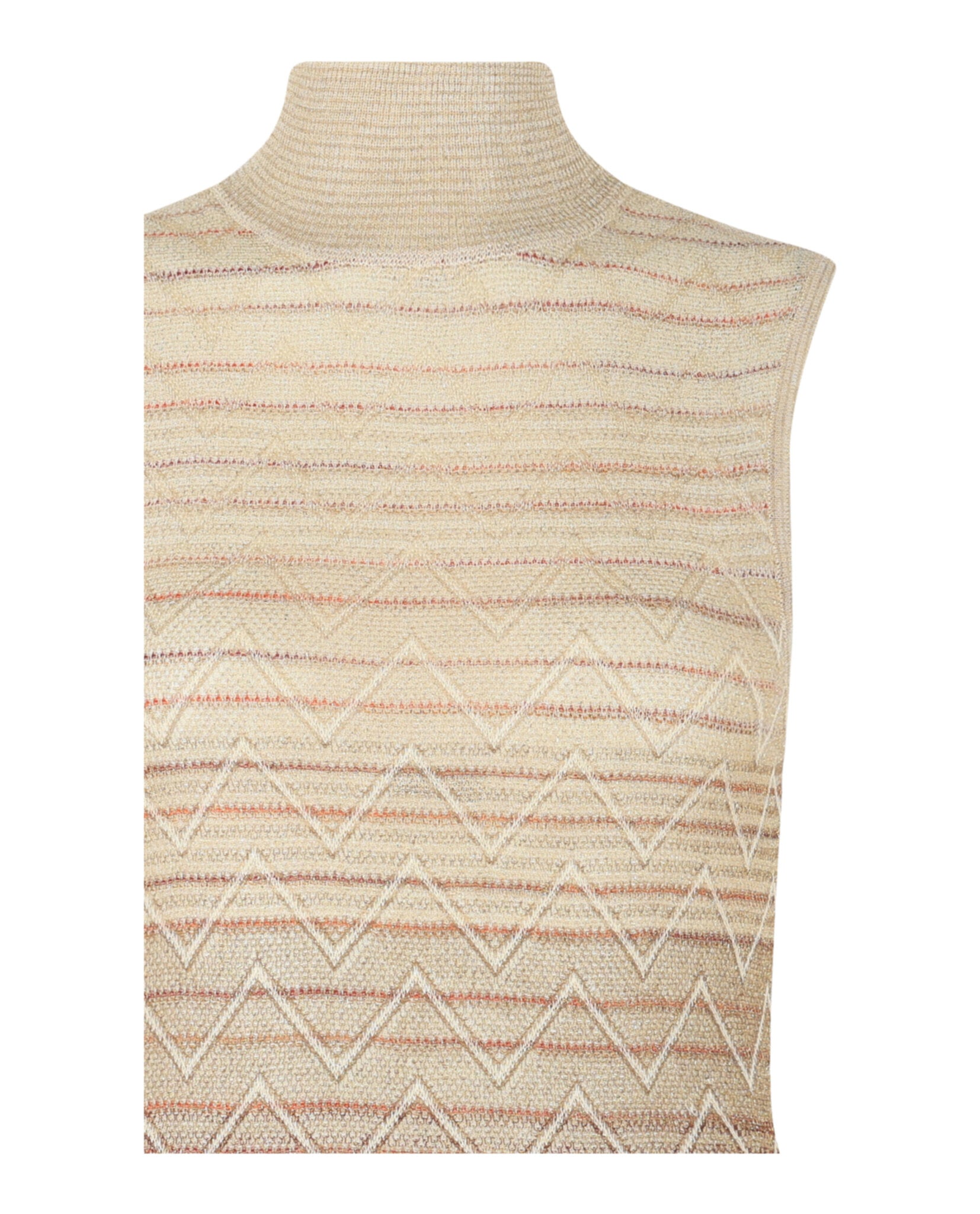 M Missoni Womens Ombre Zig Zag High-Neck Top