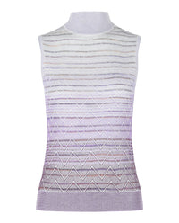 M Missoni Womens Ombre Zig Zag High-Neck Top