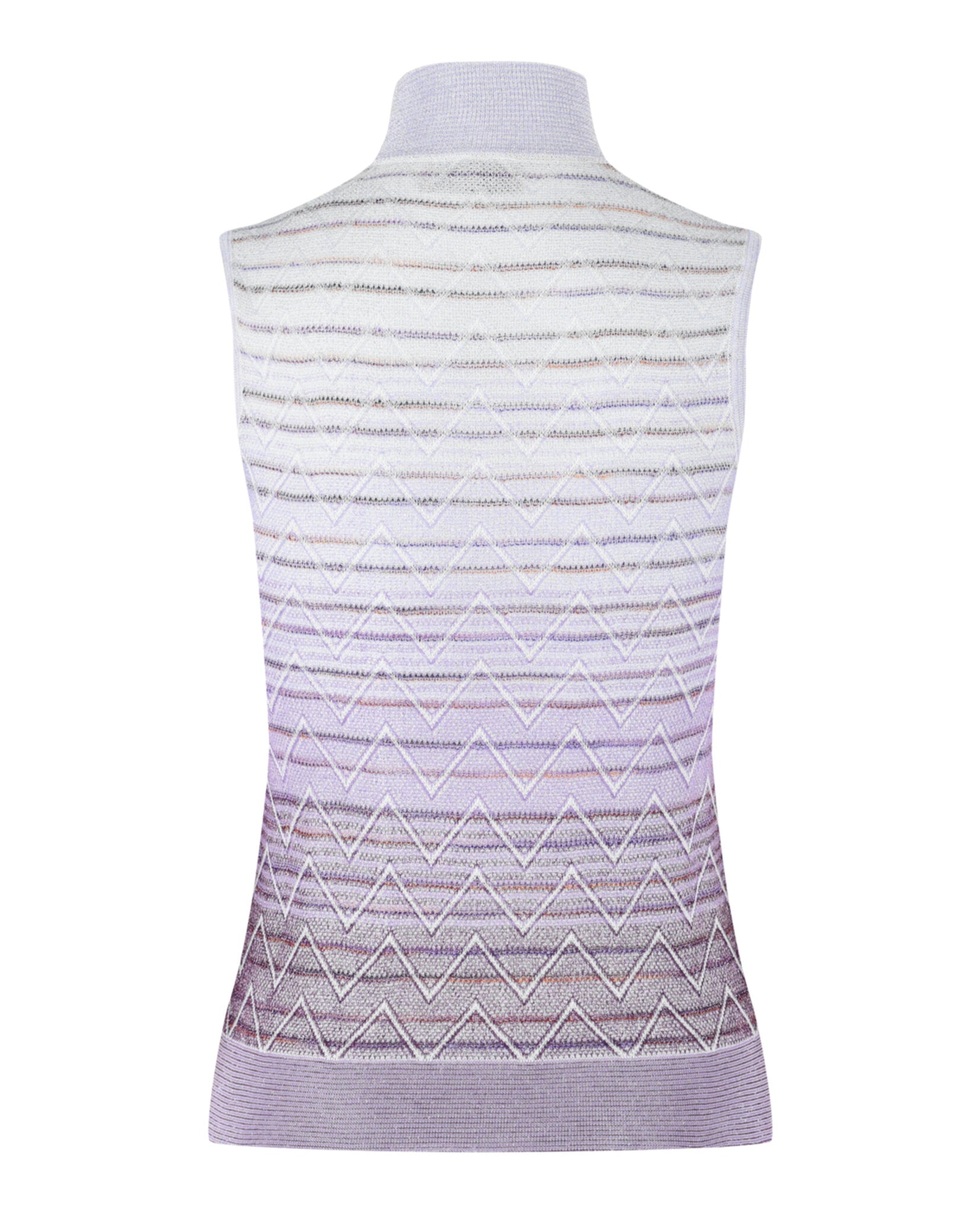 M Missoni Womens Ombre Zig Zag High-Neck Top