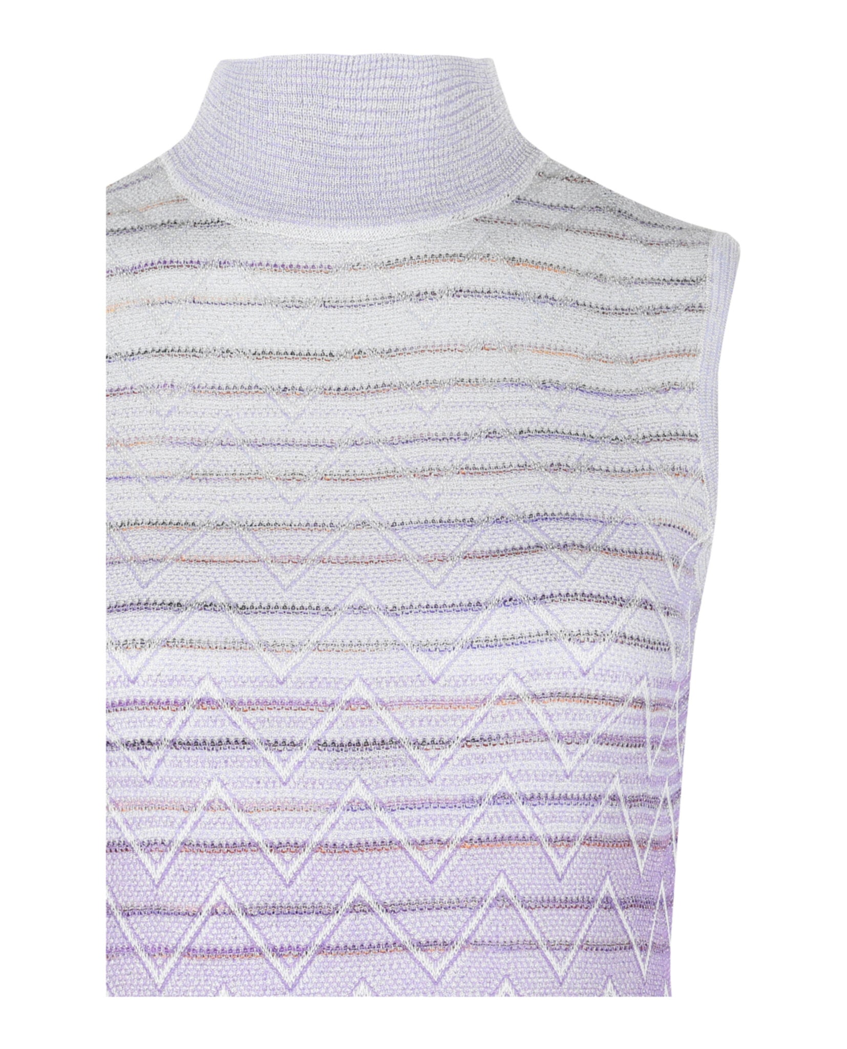 M Missoni Womens Ombre Zig Zag High-Neck Top
